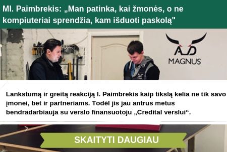 Credital verslui Partneris AdMagnus